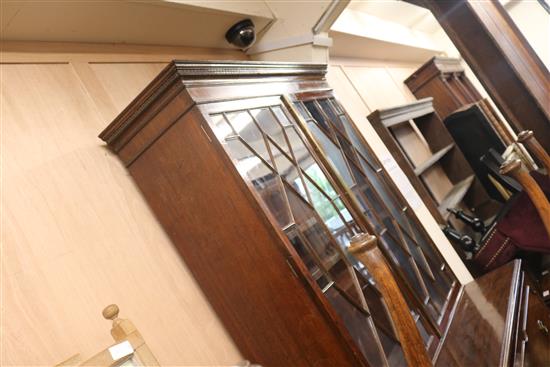 A George III mahogany secretaire bookcase, W.108cm H.216cm